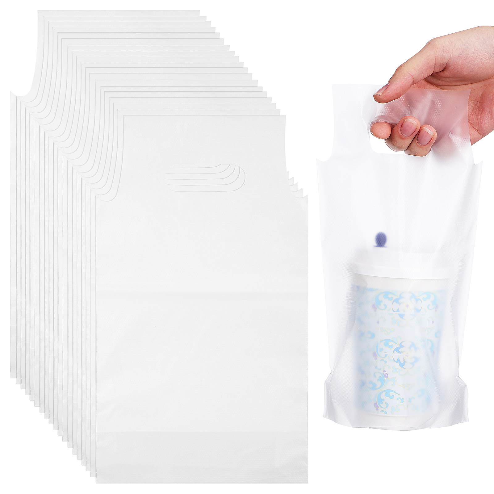 Coffee Tea Drink - 500 sacs polyvalents transparents pour boissons