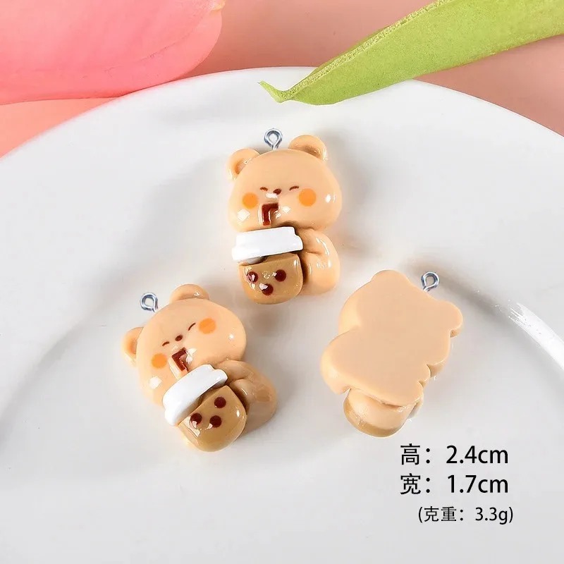 Coffee Tea Love - Pendentifs en résine Kawaii Mini Ours