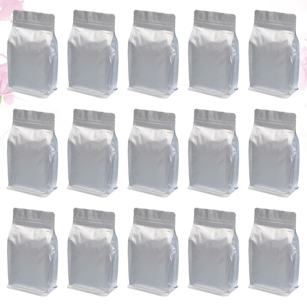 Coffee Bean & Tea Menu - Sacs auto-scellants en aluminium argenté, 24x14x6cm,