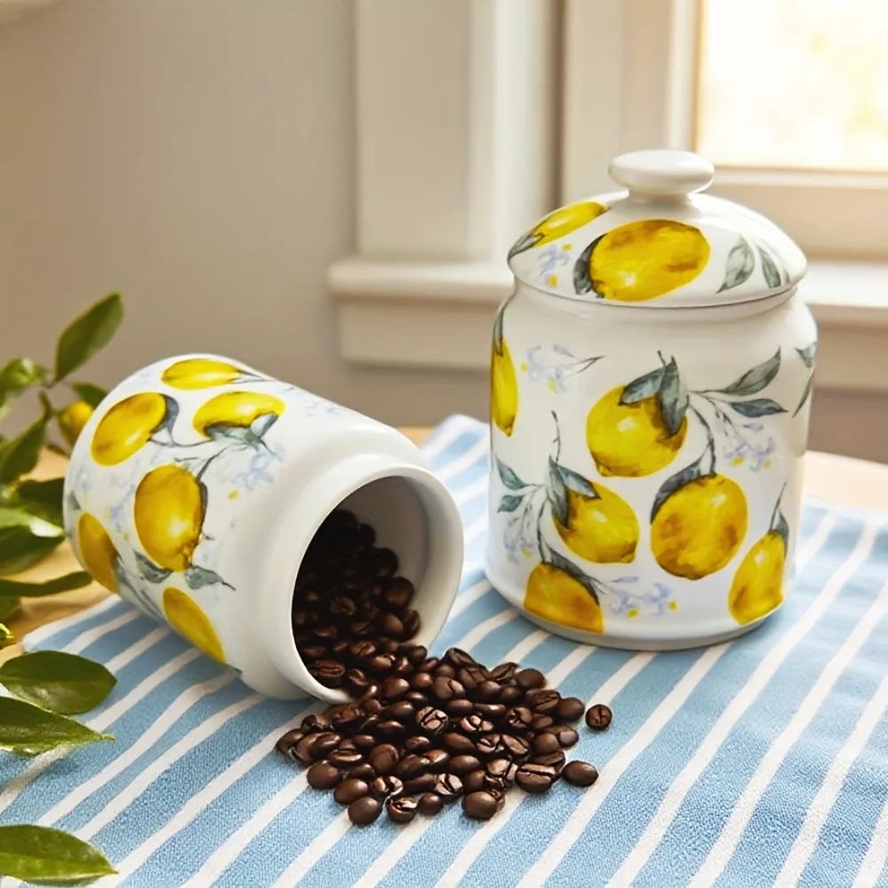 Pot de rangement en céramique  - Lemon Tea Coffee avis et prix