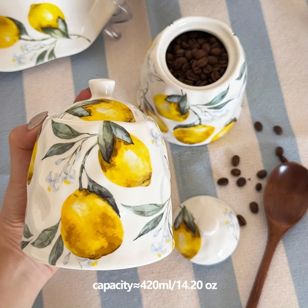 Pot de rangement en céramique  - Lemon Tea Coffee avis et prix
