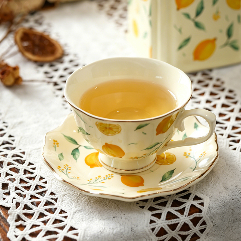 Tasse à café et soucoupe en cé - Lemon Tea Coffee avis et prix