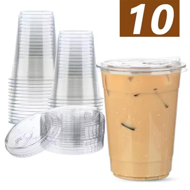 10 gobelets jetables en plasti - Lemon Tea Coffee avis et prix