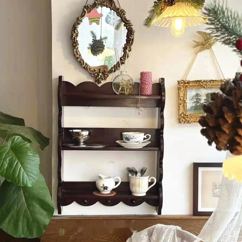 Étagère murale rétro en bois m - Coffee Tea Images avis et prix